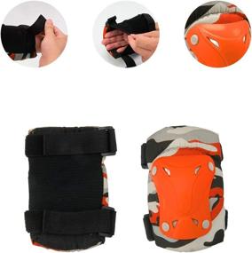 img 2 attached to 🛹 Senston Youth Skateboard Protective Gear Set - Knee & Elbow Pads for Boys and Girls Ages 3-12 - Ideal for Skating, Rollerblading, Skateboarding, Cycling