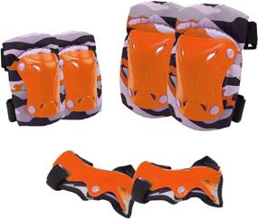 img 4 attached to 🛹 Senston Youth Skateboard Protective Gear Set - Knee & Elbow Pads for Boys and Girls Ages 3-12 - Ideal for Skating, Rollerblading, Skateboarding, Cycling