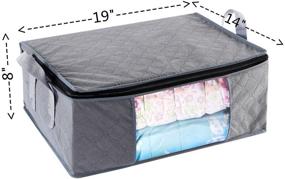 img 3 attached to ABO Gear G01 Gray Clothing Storage Bins, 3pc Pack - Sweater Organizers, 3 Count