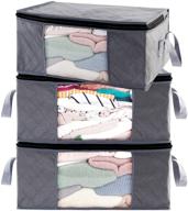 abo gear g01 gray clothing storage bins, 3pc pack - sweater organizers, 3 count logo