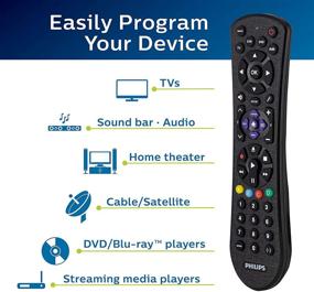 img 2 attached to 📱 Philips Universal Remote Control for Samsung, Vizio, LG, Sony, Sharp, Roku, Apple TV, TCL, Panasonic, Smart TVs: Streamline Your Entertainment Experience with the SRP4320G/27