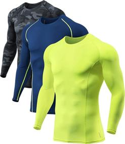 img 4 attached to ATHLIO AO BLS01 KCR_Medium Compression Baselayer Athletic Men's Clothing