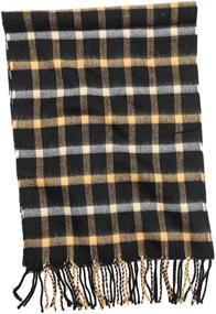 img 1 attached to 🧣 Achillea Classic Cashmere Tartan Checked Scarves & Wraps: Must-Have Women's Accessories