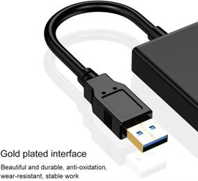 img 2 attached to 🔌 USB to HDMI Adapter - Convert Video from USB 3.0/2.0 to HDMI for Multi-Display - Windows 7 8 10 PC Laptop & Desktop, Monitor, Projector, HDTV [Not Compatible with Chromebook]