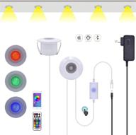 🌈 улучшите свое пространство с нашими 6 лампами 16 футов 3 вт 12 вт bluetooth rgb led мини встроенными прожекторами под шкафом, светильниками под потолком и молдингами соединенной серией параллельного подключения, комплектом plug & play (с многократной сменой цвета) логотип