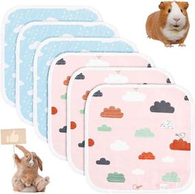 img 4 attached to 🐹 Washable and Reusable Guinea Pig Cage Liners - Highly Absorbent Bedding for Small Animals