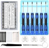 kingsdun eyeglass repair tool kit: upgraded precision screwdriver set, nose pads, screws, 🔧 and retainer strap included – ideal for eyeglass, sunglass, spectacles, clock repair and more logo