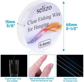 img 2 attached to Transparent Fishing Wire, Selizo 4-Piece Clear String Line for Jewelry Making, Hanging Decorations, Crafts – Invisible Nylon Thread Cord in 4 Sizes