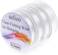 transparent fishing wire, selizo 4-piece clear string line for jewelry making, hanging decorations, crafts – invisible nylon thread cord in 4 sizes logo