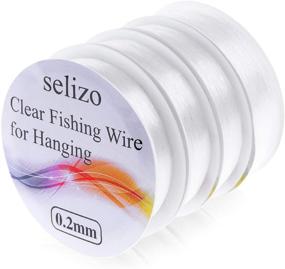 img 4 attached to Transparent Fishing Wire, Selizo 4-Piece Clear String Line for Jewelry Making, Hanging Decorations, Crafts – Invisible Nylon Thread Cord in 4 Sizes