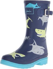 img 4 attached to 🦈 Детские водонепроницаемые резиновые сапоги Joules Boys JNRBOYSWELLY Shark