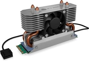 img 4 attached to Icy Box Aluminum Alloy Heatsink with Fan - Achieve Optimal Heat Dissipation for M.2 SSD 2280 in DIY Desktop PCs (Black)