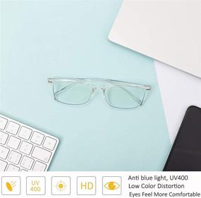 img 3 attached to 👓 Stamen Blue Light Blocking Glasses: Premium TR90 Frame Anti-Eyestrain UV Filter Lens for Women and Men - Ideal Computer, Gaming, and Phone Glasses