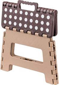 img 3 attached to 🪜 Small Brown AZUMAYA 9" Folding Step Stool - FKF-621BR with 9-inch Height