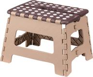 🪜 small brown azumaya 9" folding step stool - fkf-621br with 9-inch height logo