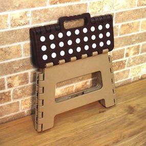 img 2 attached to 🪜 Small Brown AZUMAYA 9" Folding Step Stool - FKF-621BR with 9-inch Height