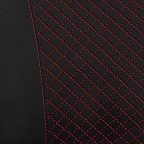 img 2 attached to 🚗 Enhance Your Vehicle's Aesthetics with FH Group Ornate Diamond Stitching Car Seat Covers - Red/Black - Universal Fit for Cars, Trucks & SUVs