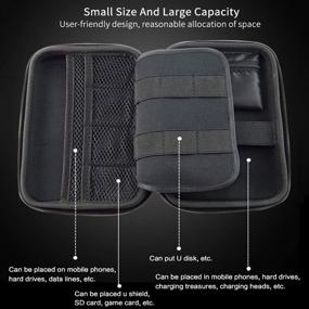 img 1 attached to GHKJOK Large Size Carrying Case: Organize, Protect and Travel with Ease for Hard Drive, USB Disk, Power Bank, Data Cables, Gaming Console, Mini Projector, Sports Camera and More - Shockproof Hard Shell, Multi-Purpose Black EVA Travel Organizer
