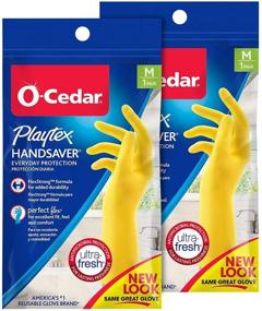 img 4 attached to 🧤 Playtex Handsaver Reusable Rubber Gloves - Medium Size, Pack of 2 for Ultimate Hand Protection
