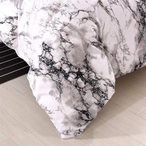 img 1 attached to 🛏️ YMY Marble Pattern Lightweight Microfiber Bedding Duvet Cover Set