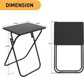 img 3 attached to Yesker Tv Tray Folding Storage