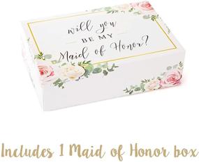 img 3 attached to 🌸 Floral Bridesmaid Gifts Box Set - 1 Maid of Honor Proposal Box and 5 Will You be My Bridesmaid Boxes - Bridesmaid Proposal Box Set 6 Pack