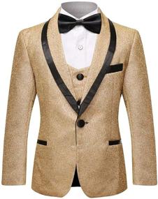 img 3 attached to Tuxedo Festive Pieces Blazer Wedding