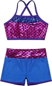 img 2 attached to Yeahdor 2 Pieces Gymnastics Actviewear Rackerback