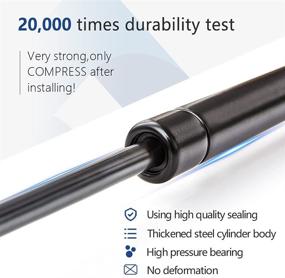 img 2 attached to 🔧 High-Quality Rear Glass Struts for 1997-2006 Jeep Wrangler - Gas Charged Lift Supports - Window Replacement Shocks (Pair / 2pc)