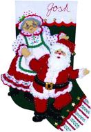 🎅 dancing claus stocking felt applique kit: tobin dw5088 – 18-inch long festive christmas craft logo