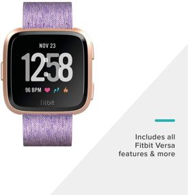 img 3 attached to 🌸 Умные часы Fitbit Versa Special Edition | Лиловый тканевый ремешок | В комплекте S и L ремешки | Единный размер