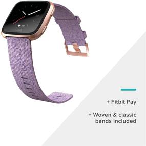 img 2 attached to 🌸 Fitbit Versa Special Edition Smart Watch | Lavender Woven | Includes S & L Bands | One Size