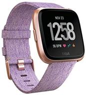 🌸 fitbit versa special edition smart watch | lavender woven | includes s & l bands | one size logo