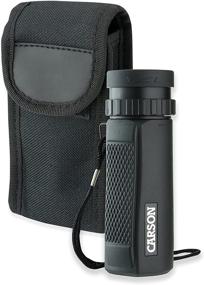 img 2 attached to Waterproof Carson BlackWave 10x25mm 🔍 Monocular (WM-025) for Enhanced Outdoor Viewing