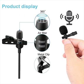 img 2 attached to 🎙️ Lavalier Lapel Microphone Condenser Mic for iPhone 8/8P/X/XR/11/12, Omnidirectional Sound Collection for YouTube Vlogging, Facebook Interviews, Livestream Video Recording - 9.8 ft Cable