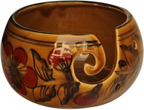 img 3 attached to 🎉 2021 Clearance Sale - ABHANDICRAFTS Ceramic Yarn Bowl: Large Multicolored Floral Design for Knitting & Crochet