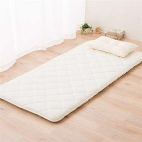 img 2 attached to 🛏️ EMOOR CLASSE Japanese Twin Size Floor Futon Mattress (39x79in), White, Foldable Sleeping Bed Tatami Mat Pad with Cotton Topper - Made in Japan