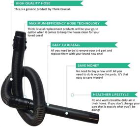 img 2 attached to 🌀 Think Crucial Replacement Eureka Smart Vac Hose: Fits Whirlwind 4870, Part # 61247-1 Compatible