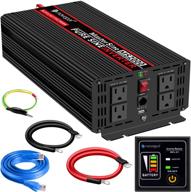 novopal 2000 watt pure sine wave power inverter - efficient 24v dc to 110v/120v ac converter with 4 ac outlets, usb port, remote control, and cooling fans – peak power 4000 watt logo