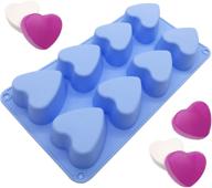 🎁 delightful love gift: 8 heart shape cake muffin baking silicone mold for lotion bars and soap – vibrant color varieties logo