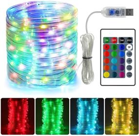 img 4 attached to 🎄 JIRVY 120 LED Rope Lights Color Changing 32.8ft Tube Lights Waterproof Strip Lights 11 Modes Twinkle Light Plug in Connectable Christmas Lights with Remote Timer for Bedroom Indoor Patio Outdoor