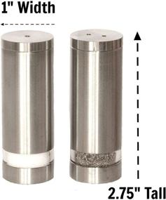 img 2 attached to 🧂 Stainless Steel Salt and Pepper Shakers, Grinders, and Mill Set - Salt Pepper Shakers, Grinder, and Mill Set, Salt and Pepper Grinder, Salt and Pepper Mill, Stainless Steel Salt and Pepper Shakers