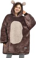 🐻 catalonia bear wearable hoodie blanket sweatshirt: cozy oversized hooded jacket for kids (7-13 yrs) - perfect gift idea! logo