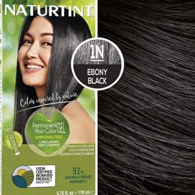 img 1 attached to ✨ Naturtint Permanent Hair Color 1N Ebony Black: Ammonia-Free, Vegan & Cruelty-Free | Long-Lasting, up to 100% Gray Coverage