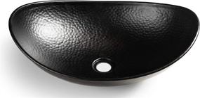 img 4 attached to 🚽 Stunning Monarch Abode 19186 Hand Hammered Matte Black Harbor Vessel Bathroom Sink (19 inches) - Durable and Stylish Choice for Modern Bathrooms