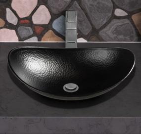 img 2 attached to 🚽 Stunning Monarch Abode 19186 Hand Hammered Matte Black Harbor Vessel Bathroom Sink (19 inches) - Durable and Stylish Choice for Modern Bathrooms