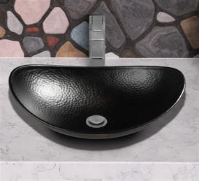 img 3 attached to 🚽 Stunning Monarch Abode 19186 Hand Hammered Matte Black Harbor Vessel Bathroom Sink (19 inches) - Durable and Stylish Choice for Modern Bathrooms