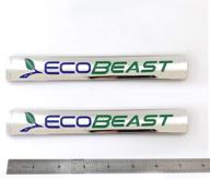 🏎️ pair of genuine oem ecobeast badge emblems - 3d nameplates replacement for 2011-2018 chrome suv f150 ecoboost - 7.5" x 1.1" size - part number bl3z-9942528-e logo