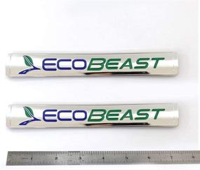 img 2 attached to 🏎️ Pair of Genuine OEM Ecobeast Badge Emblems - 3D Nameplates Replacement for 2011-2018 Chrome SUV F150 Ecoboost - 7.5" x 1.1" size - Part Number BL3Z-9942528-E