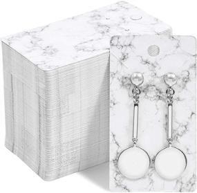 img 4 attached to Earring Display Marble Design 200 Pack